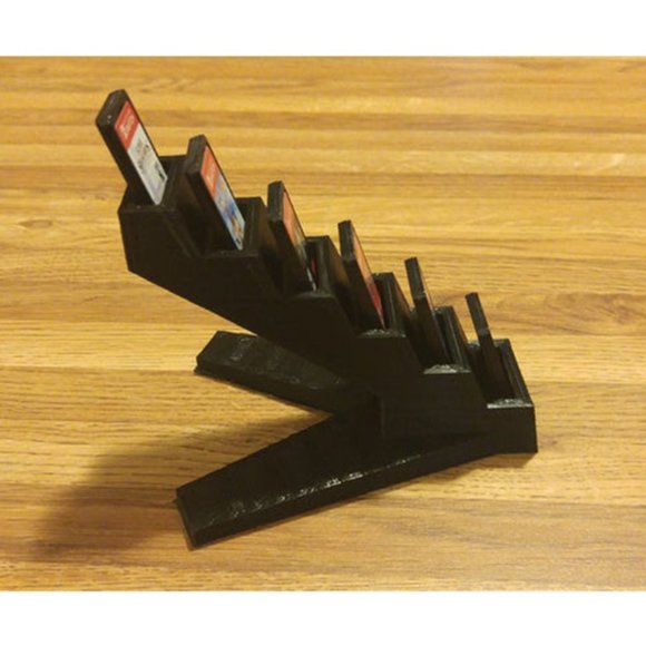 Nintendo Switch Tiered Trophy Game Display Layered Stack Holds 6 Game Cartridge - Picture 3 of 4